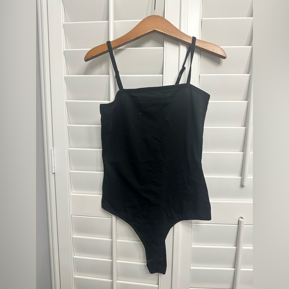 Bozzolo Black Spaghetti Strap Bodysuit – Size Large – NWOT